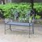 Outdoor Antique Wrought Iron Garden Bench