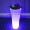 Tall Plastic round LED Planter Port/LED Flower Pot Lighting For Outdoor Wedding Decoration