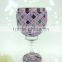 Elegant Beautiful Purple Home Decoration Handmade Mosaic Florist Glass Vase