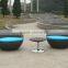 rattan coffee table and chairs for patio, yard, coffee shop