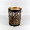 Golden Cylinder Candle Holder