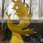Hot products gold color phenix stainless steel garden sculptures decoration
