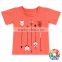2016 Pumpkin Print Short Sleeve Shirts Soft Cotton Baby Girls Tops 0-6 Years Old Girls Wholesale T Shirts