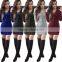 Women Casual Long Sleeve Bodycon Jumper Knitted Sweater Sexy Evening Party Dress