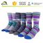 Custom size and logo jacquard striated socks/men socks cotton