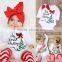 2017 New Arrival Latest Newborn Baby Clothes Hot Sale Cotton Kid Bodysuit Clothing Printed Red Christmas Customize Baby Romper