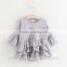 The latest gown design Hot sale summer wear cool clothing Beautiful ruffle chiffon girl shirt