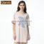Qianxiu Branded Printed Printed Long Sexy Cotton Nightgown