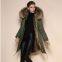 2016 Winter Genuine Raccoon Fur Coat for lady