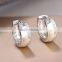 Elegant Women Silver Ear Stud Crystal Rhinestone Hoop Earrings Dubaa