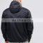 Fashion plain jackets men hooded black windbreaker jacket wholesale