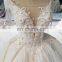 LS00380 cap sleeves plus size elegant high quality lace quinceanera ball gown wedding dress