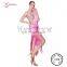 Latin sequin dress stage wear lovely pink 2015 L-11304
