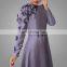 2017 High Quality Evening Party Clothing Purple Muslim Abaya Elegant Maxi Dress Dubai Arab Popular Applique Islamic Design