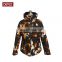 Woman Winter Printed Padded Jacket With Detachable Fur Collar