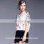 2016 BAIYIMO Latest hot sale O-neck floral printed fashion women shirt