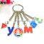 Handmade custom make your own charm diy multi ring keychain