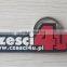 alphabet pvc 3d key chain with custom logo
