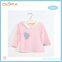 Girl's long-sleeved T-shirt with cotton lapel shirt