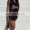 2020 New Arrivals Women Sexy Club Dresses Ladies Letter Printed Mini Party Dresses Women Summer Dresses