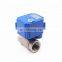 CWX-25S 2 way 1/4",1/2",3/4",1"motorized valve   ss304 mini electric actuator water control valve  12v 24v 110v 220v