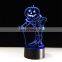 Halloween Pumpkins 3D Night Light Acrylic Visual LED USB Desk Table Lamp For Home Atmosphere Lamp Baby Sleep Lighting