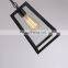 New pendant lighting geometric cage industrial lamps with black&white