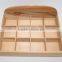 Custom logo and color solid wooden tea crate,compartment tea crates