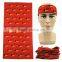 Red multiscarf motorcycle multifunctional 100%polyester tube scarf