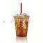 Most popular 12oz/360ml cystal disposable plastic cup with matching lids, printing allowed for six colors, supplied by Dongsu