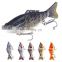 Classic 10cm 16g  5 colors  Pike Fishing Baits Hook 7 Segment Lifelike Skin Multi Joint Body Pike Lure