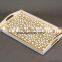 wooden gold shade fancy tray