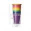 Colorful Color Plastic Drinking Cups 6 Pcs Set Plastic Cups