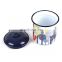 16oz top quality food grade non toxic logo design printing enamel cup mug