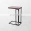Small furniture living room bedroom Mobile Slide Under Couch Sofa Snack End Coffee Side Table With wheels Castors