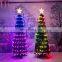 Indoor LED Home Artificial Remote Control Green Smar RGB Christmas Tree Colorful Wifi Copper Wire string Lights Decorations