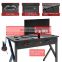 Gamer Specific Used Blue Gaming Desk Computer PC Racing Table with Headphone Hook