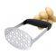 Stainless Steel Potato Masher with Wide and Ergonomic Horizontal Handle for Smooth Mashed Potatoes,Vegetables and Fruits