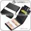New men bifold leather card holder with removable money clip holder for gift