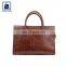 Top Quality Wholesale Gold Fittings Leather Office Handbag for Women