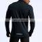 Half Zip Men Long Sleeve Gym Sports T Shirt Custom Plus Size Running Workout Sweatshirts