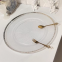 Wholesale Luxury Party Decorative Plate Table Transparent Dishes 13 Inch Round Clear Gold Silver Rim Plastic Charger Plates