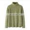 Autumn Winter 100% Cashmere Pullover Thick Turtleneck Ribbed Sweater Knitted Casual Style with Front Logo OEM Service Available