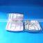 White square eye shadow case with gild cap, empty cosmetic eyeshadow case with gold rose cover