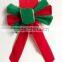 2016 Velvet Butterfly Ribbon Tie Bow with Jingle Bells in Red Color