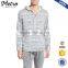 Factory Lightweight Mens Grey And White Stripe Pullover Hoodies
