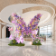 Large Rose Paper Flower Wall Art - Modular Handmade Floral Installation for Luxury Window Displays & Boutique Decor