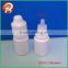 5ml PET solid white plastic empty E- cigarette liquid dropper bottles with childproof cap
