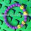 Rainbow colors 2016 new children emoji plastic bead emoticon bracelet