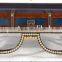 Neoclassic living furniture set wood frame fabric sofa gold length mirror